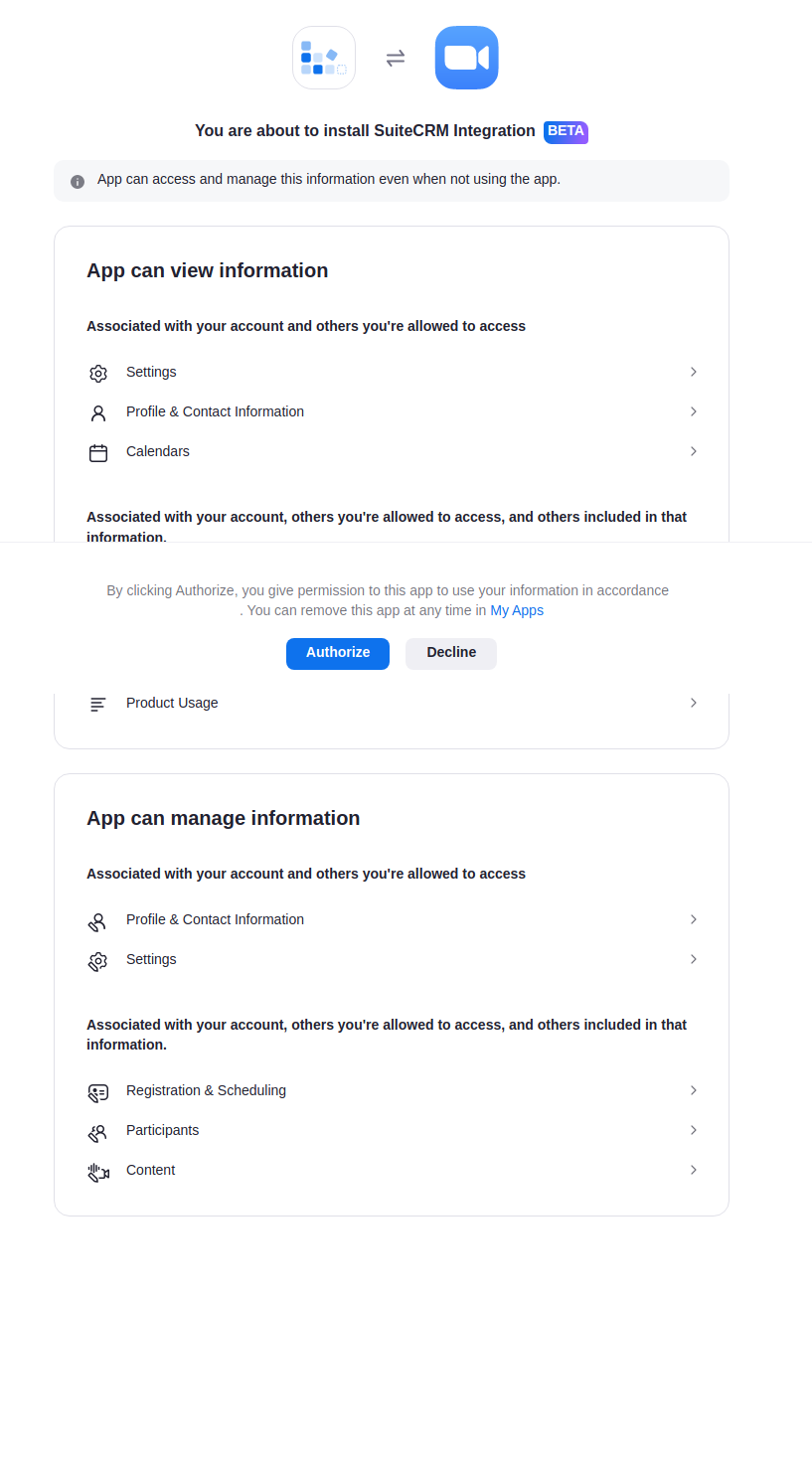 Admin Guide | SuiteCRM Zoom Webinar Integration